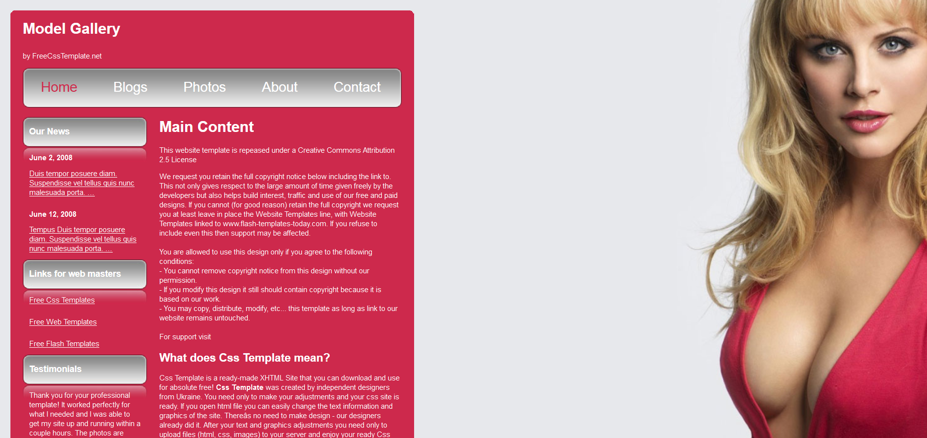 Шаблон сайта Красота №296