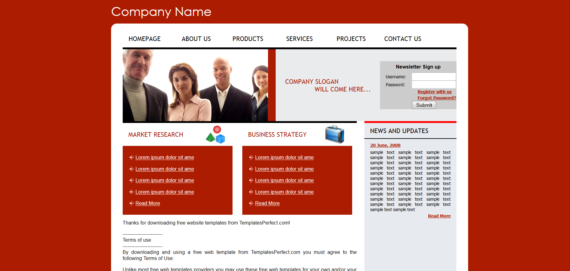 Шаблон сайта Бизнес №396