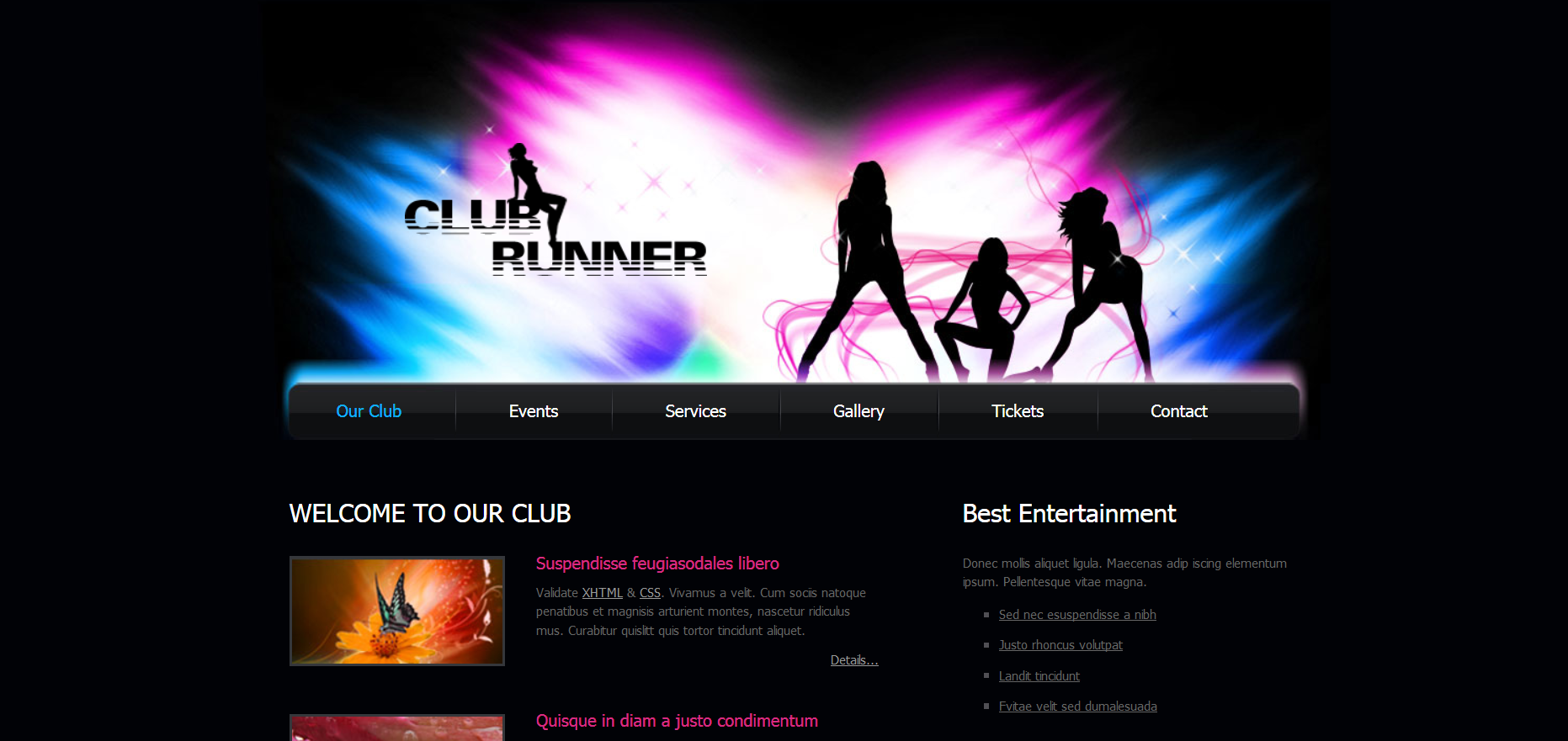 Шаблон сайта Музыка №433