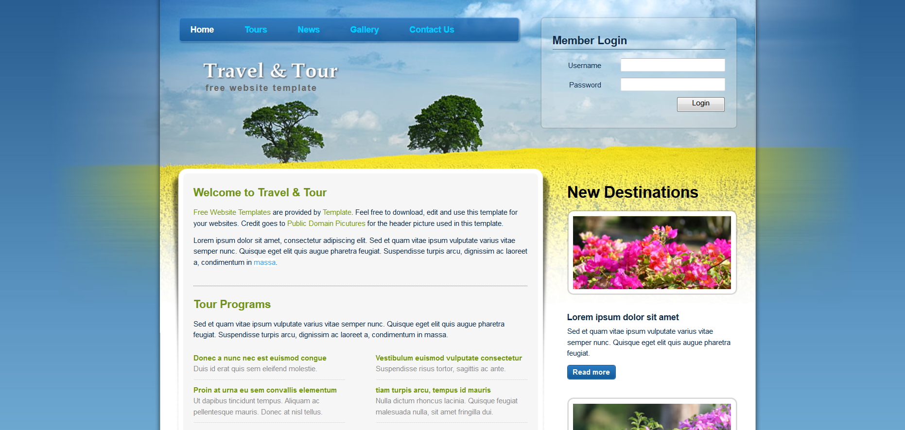 Шаблон сайта Природа №435