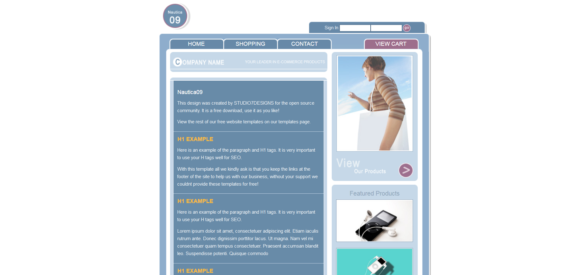 Шаблон сайта Персональные №194