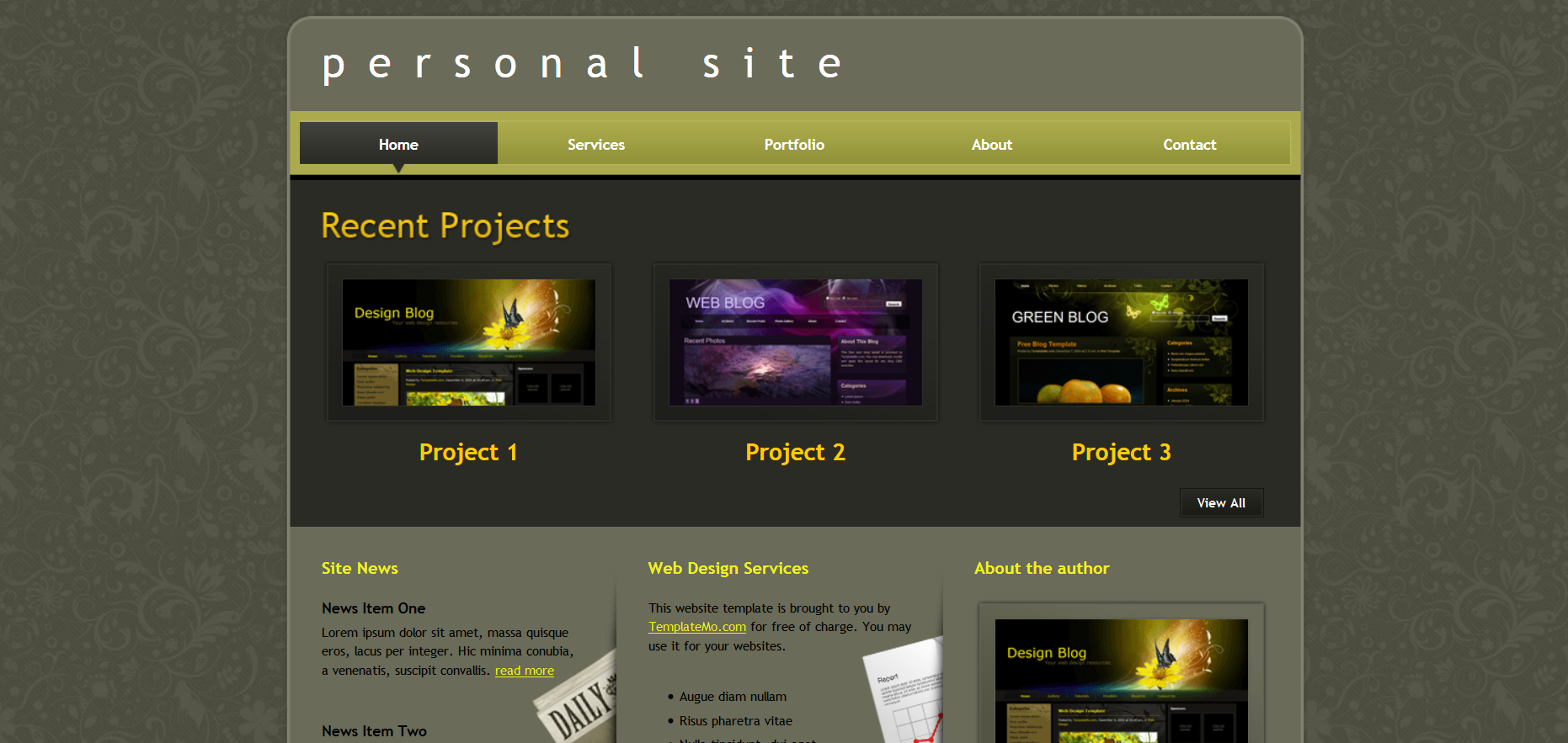 Шаблон сайта Персональные №457